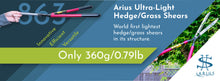 Load image into Gallery viewer, Arius Ultra-Light Hedge/Grass Shears